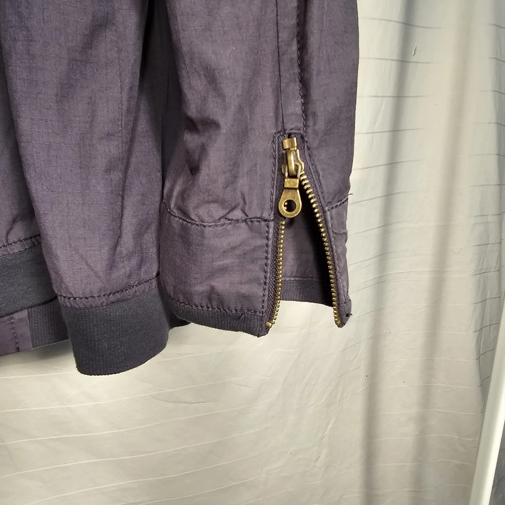 Dusty Blue Bomber Jacket - Picture 8 of 11